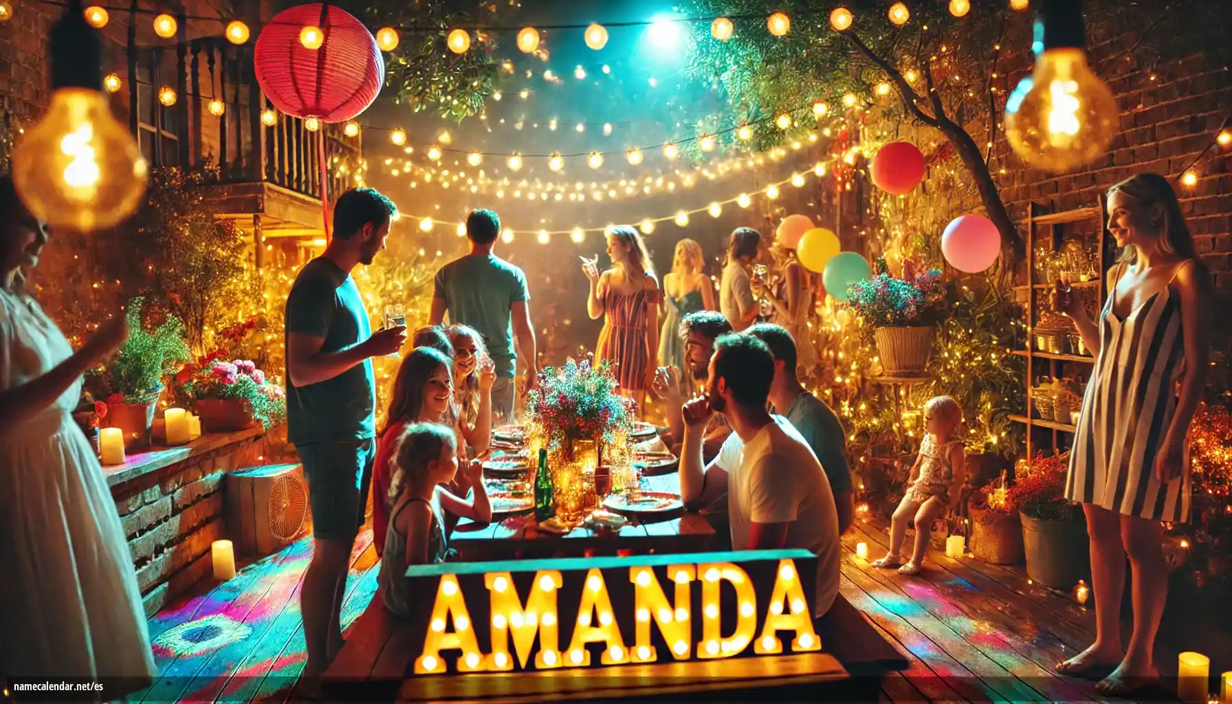 Celebración del onomástico y del nombre - Amanda