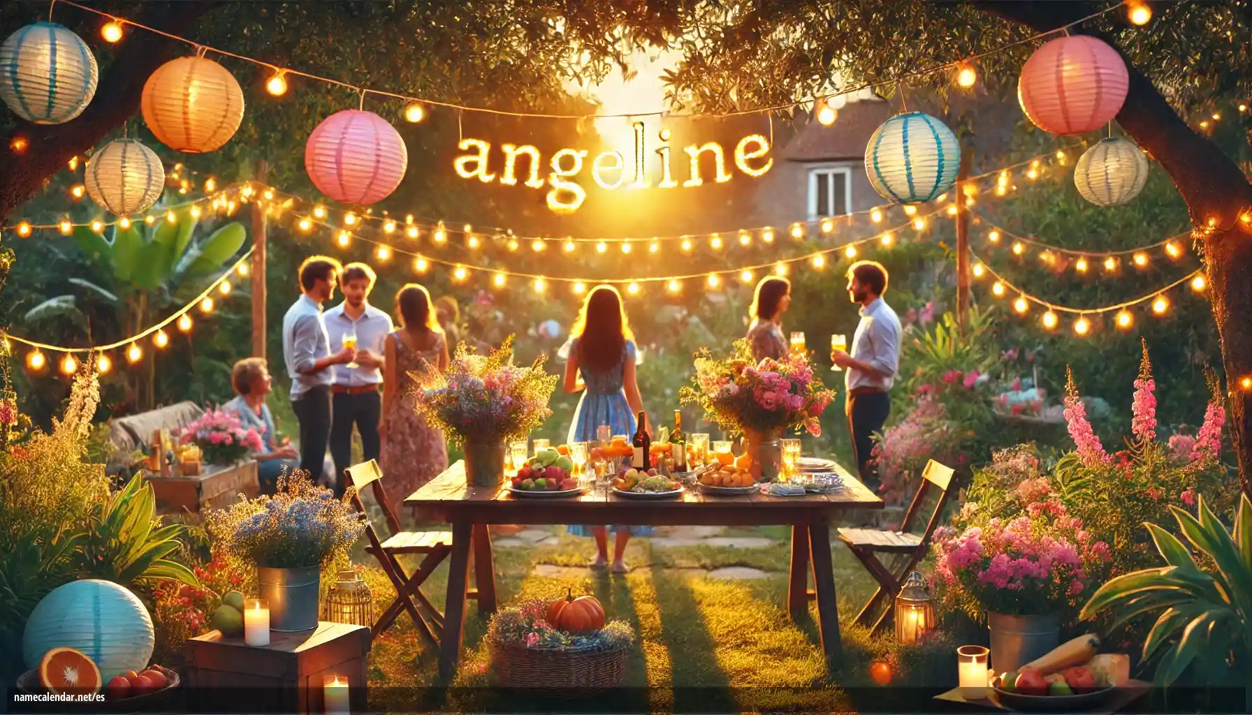 Celebración del onomástico y del nombre - Angeline