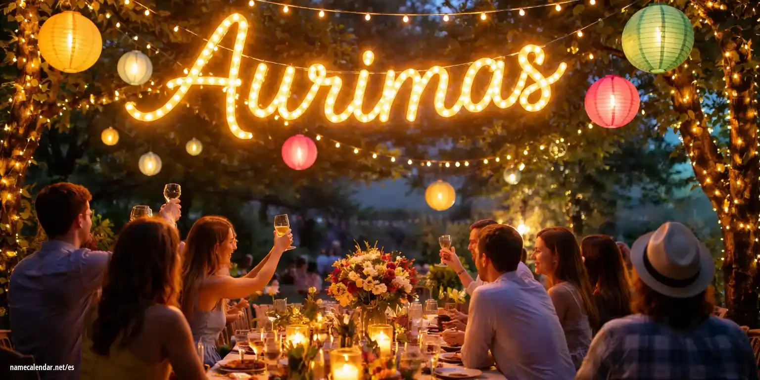 Celebración del onomástico y del nombre - Aurimas