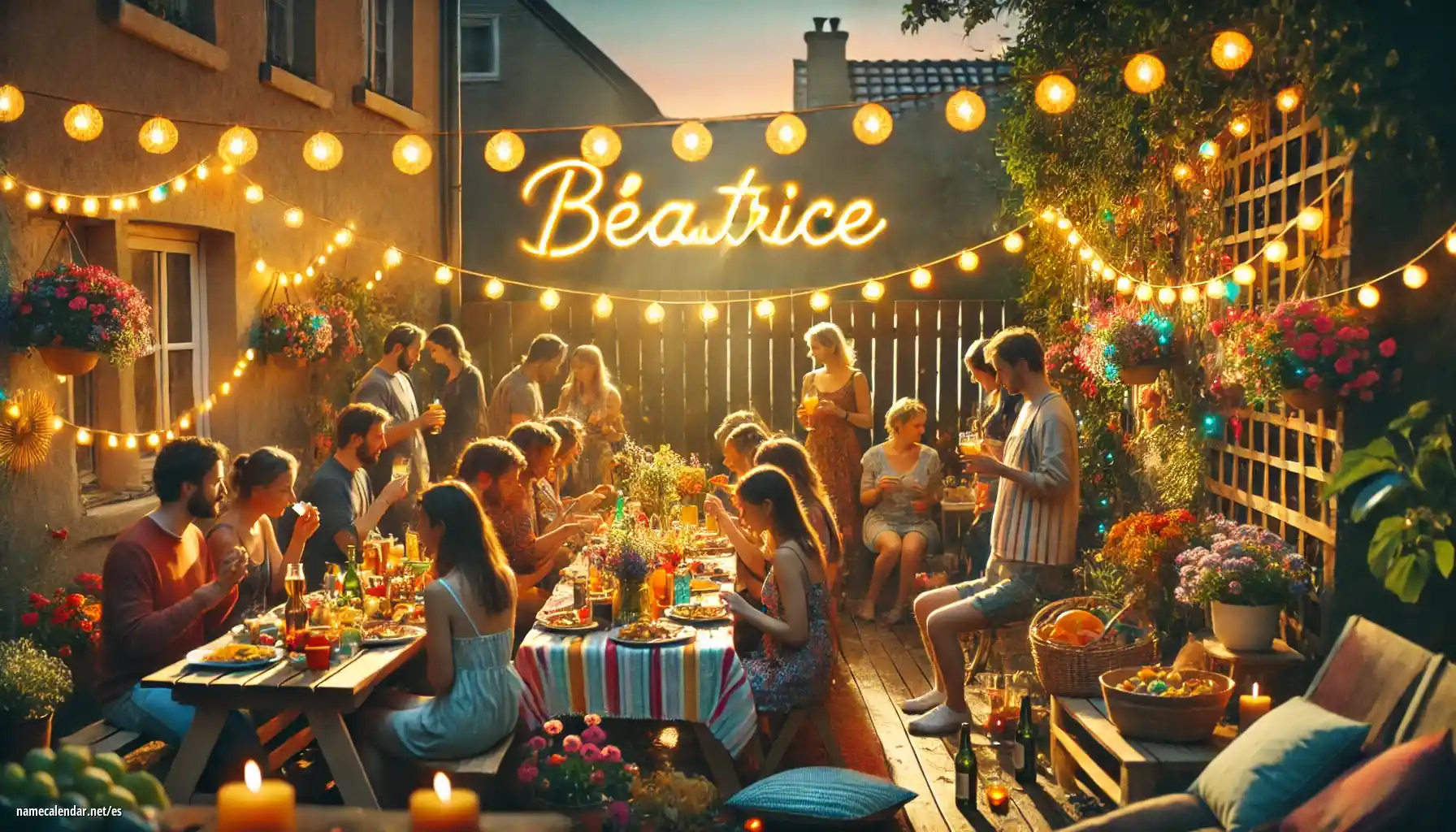 Celebración del onomástico y del nombre - Béatrice