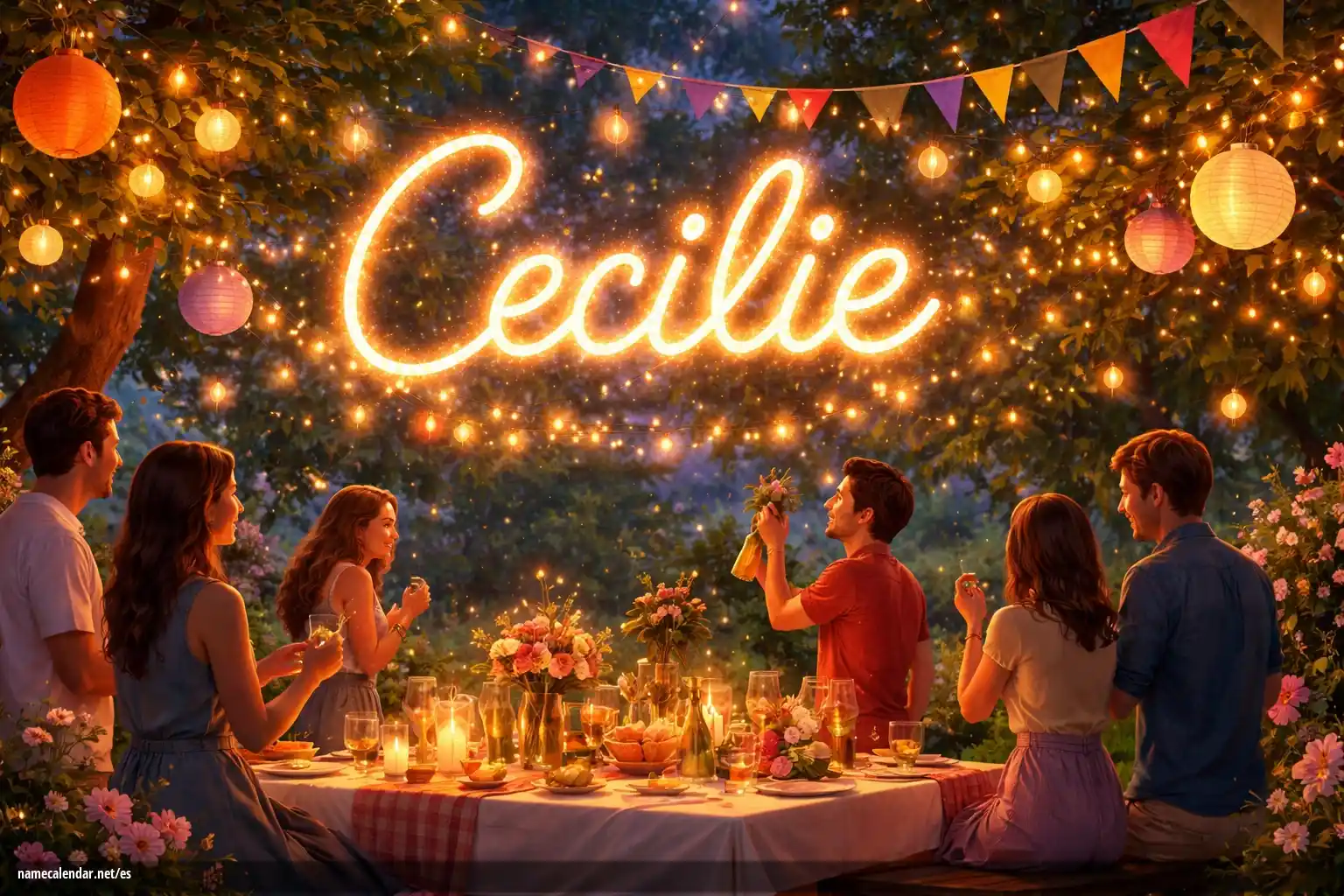Celebración del onomástico y del nombre - Cecilie