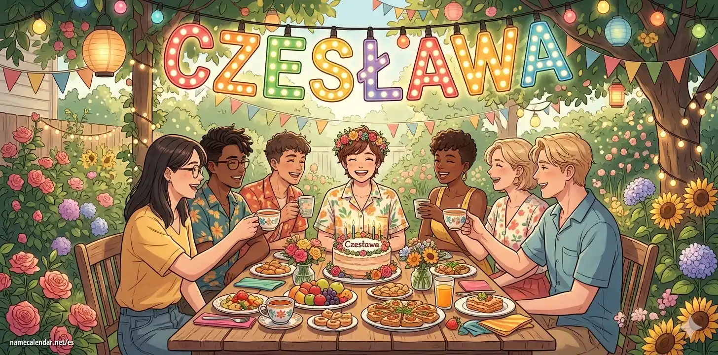 Celebración del onomástico y del nombre - Czesława