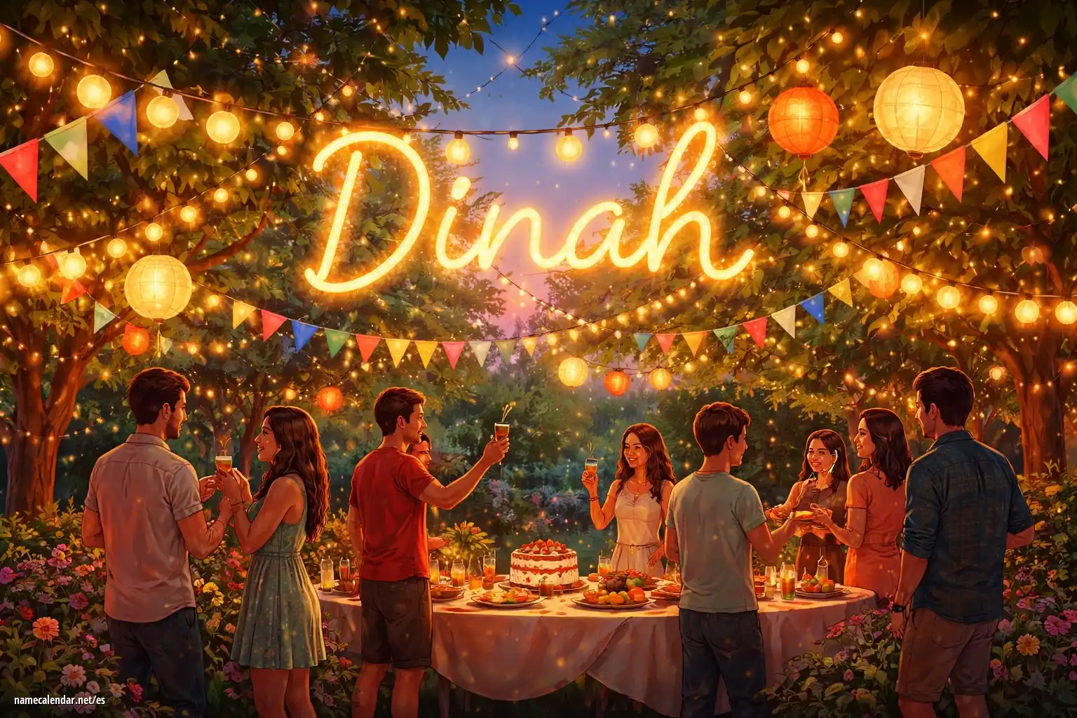 Celebración del onomástico y del nombre - Dinah