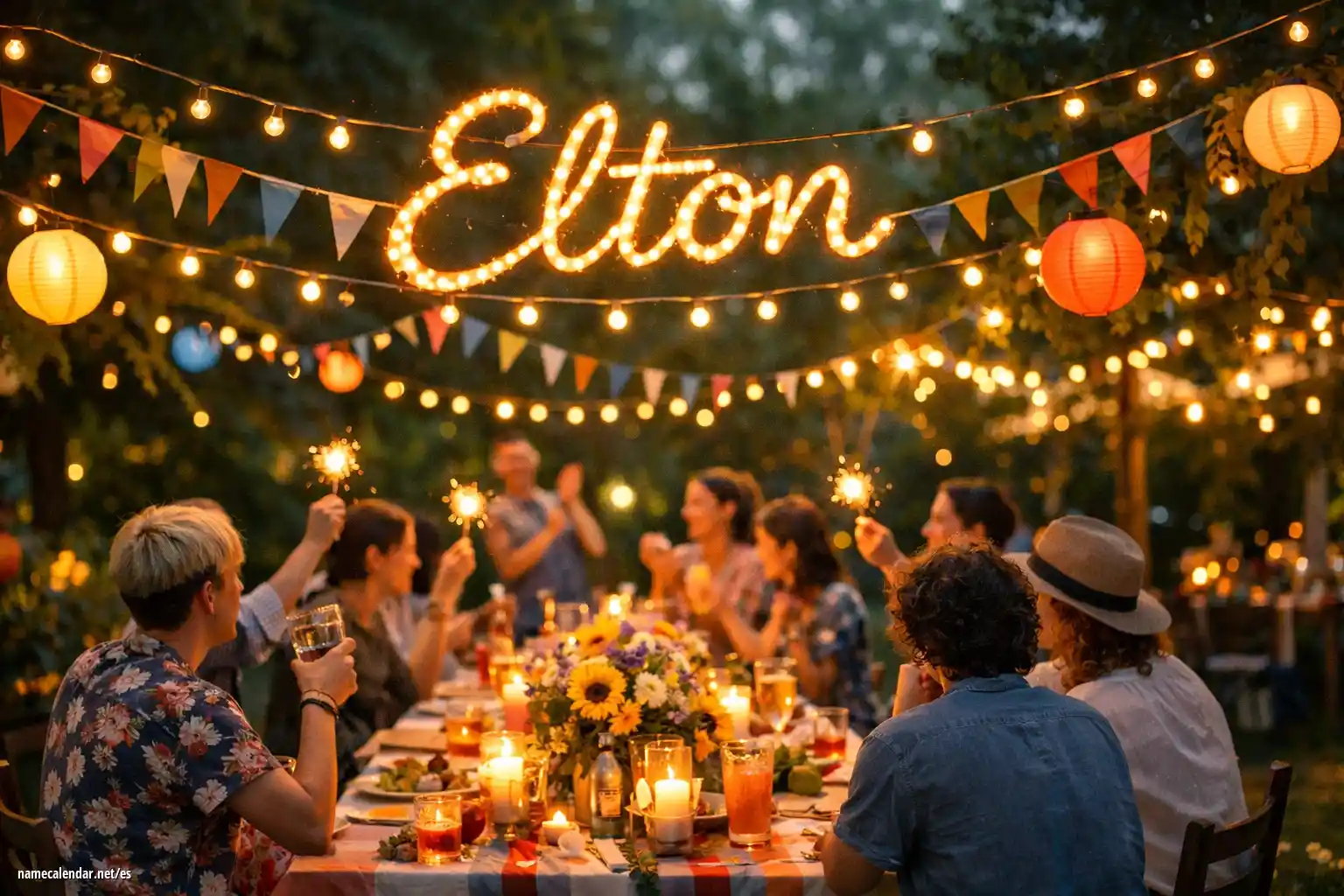 Celebración del onomástico y del nombre - Elton
