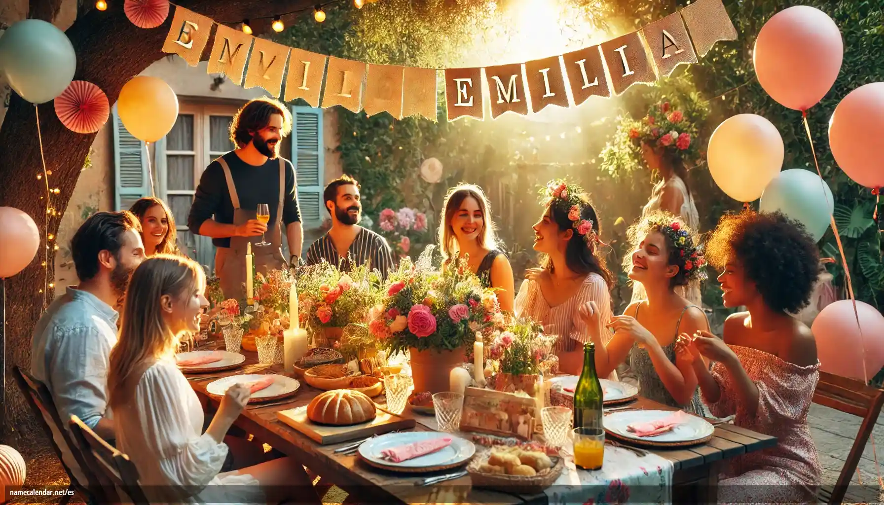 Celebración del onomástico y del nombre - Emilia