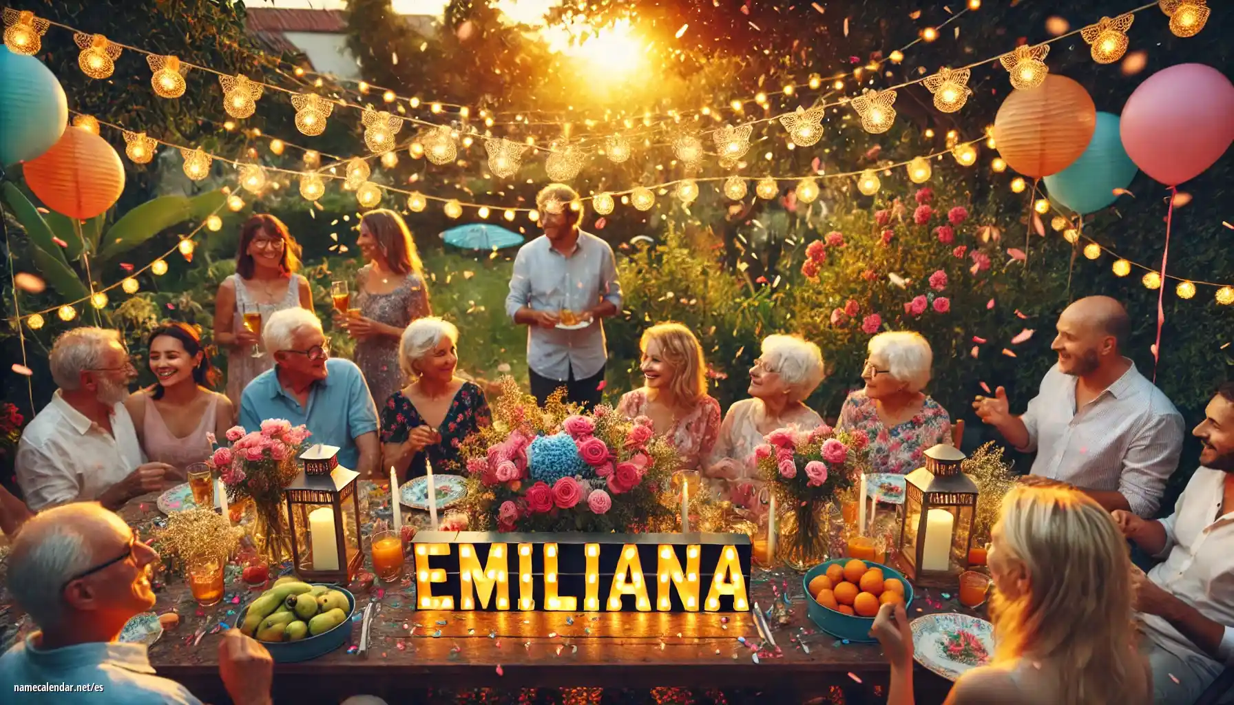Celebración del onomástico y del nombre - Emiliana