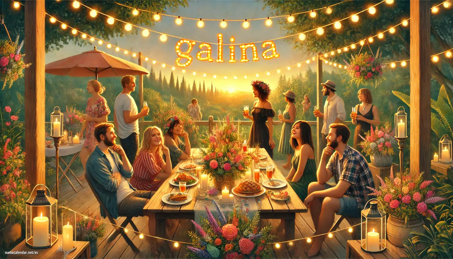 Celebración del onomástico y del nombre - Galina