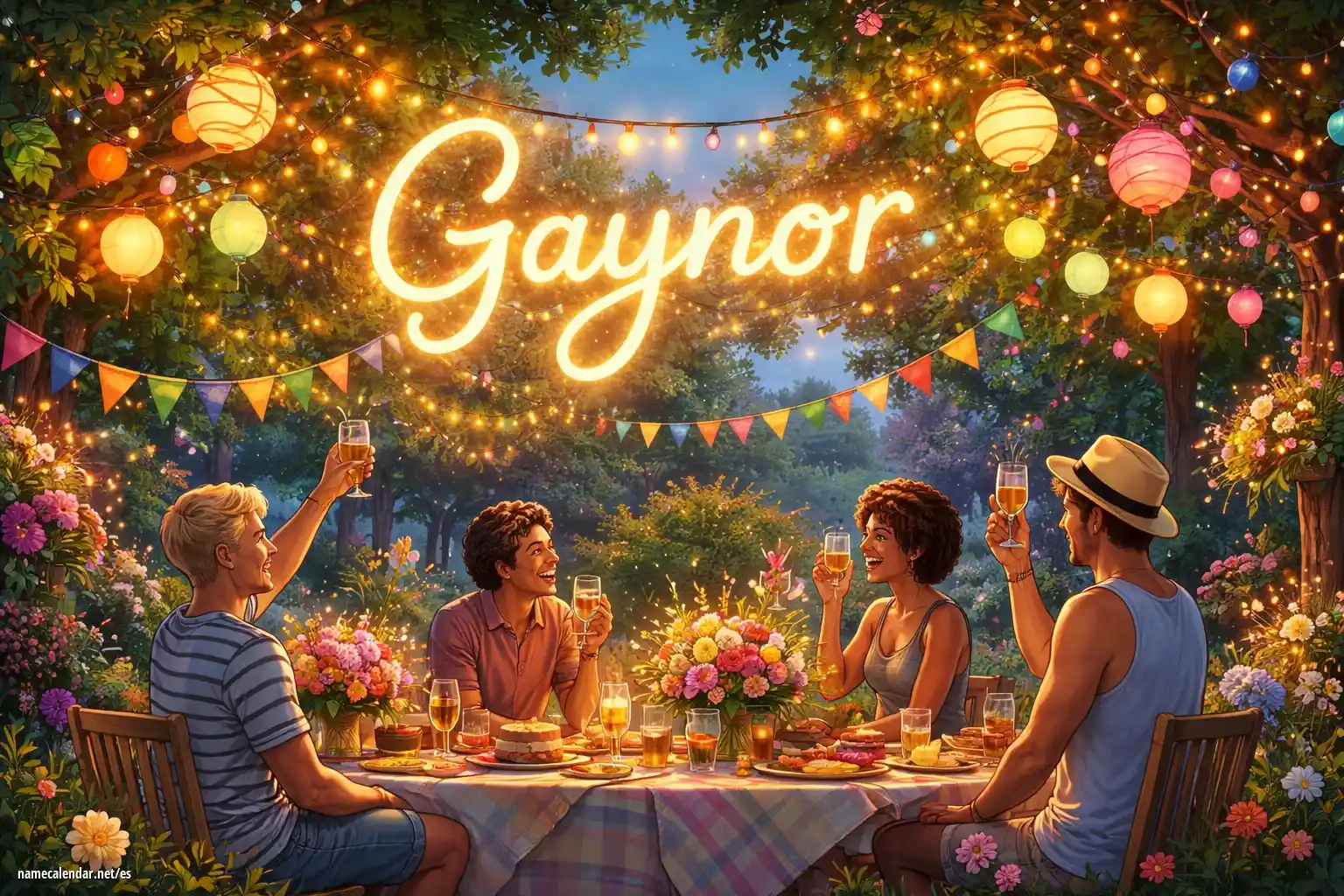 Celebración del onomástico y del nombre - Gaynor