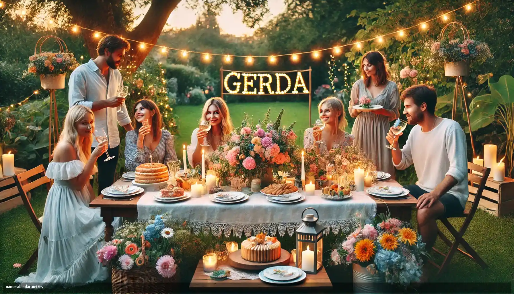 Celebración del onomástico y del nombre - Gerda