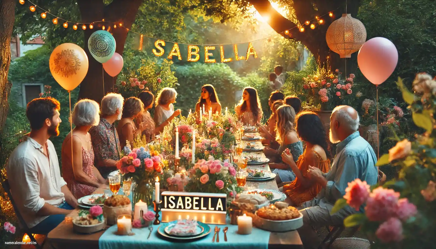 Celebración del onomástico y del nombre - Isabella