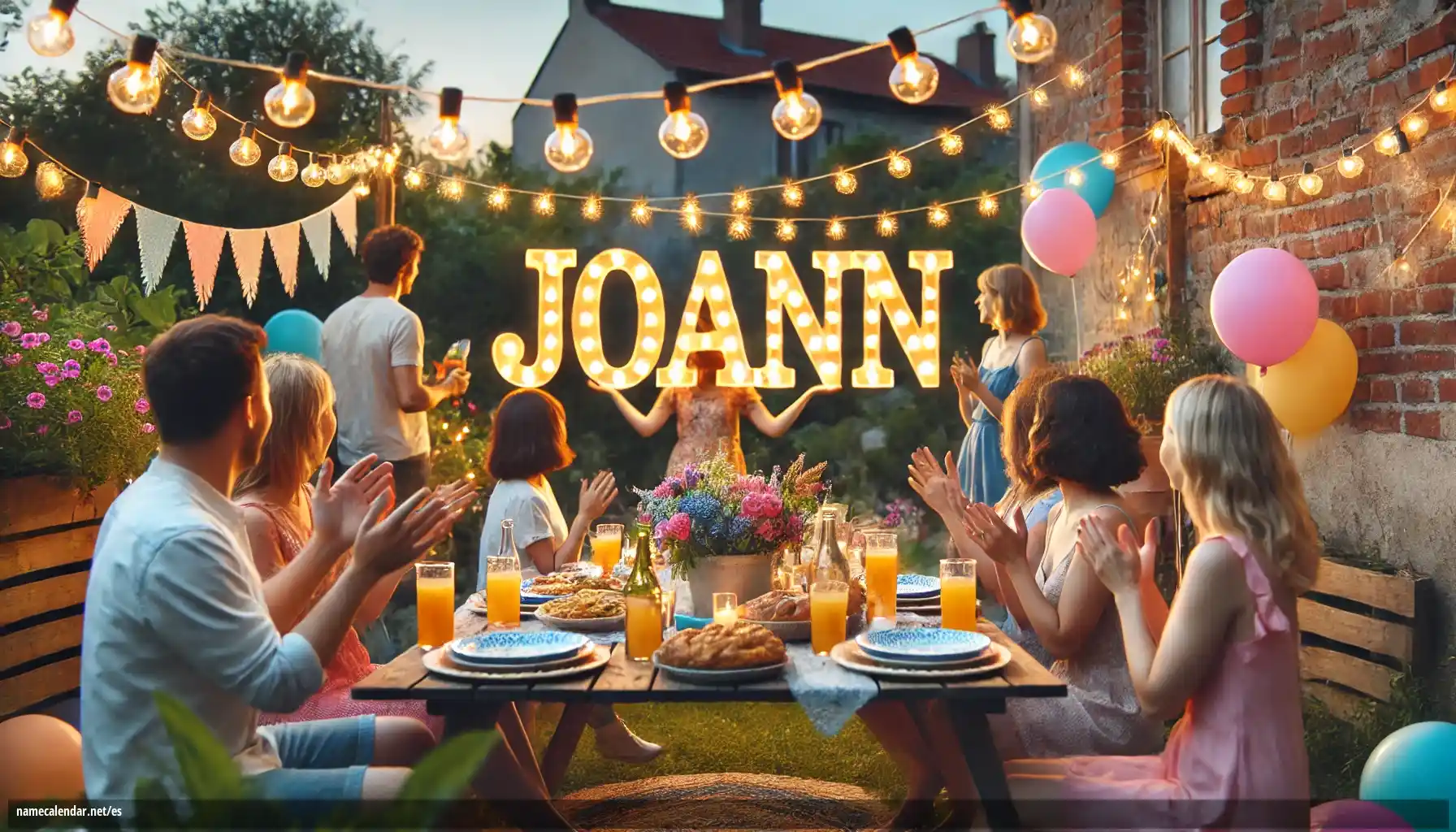 Celebración del onomástico y del nombre - Joann