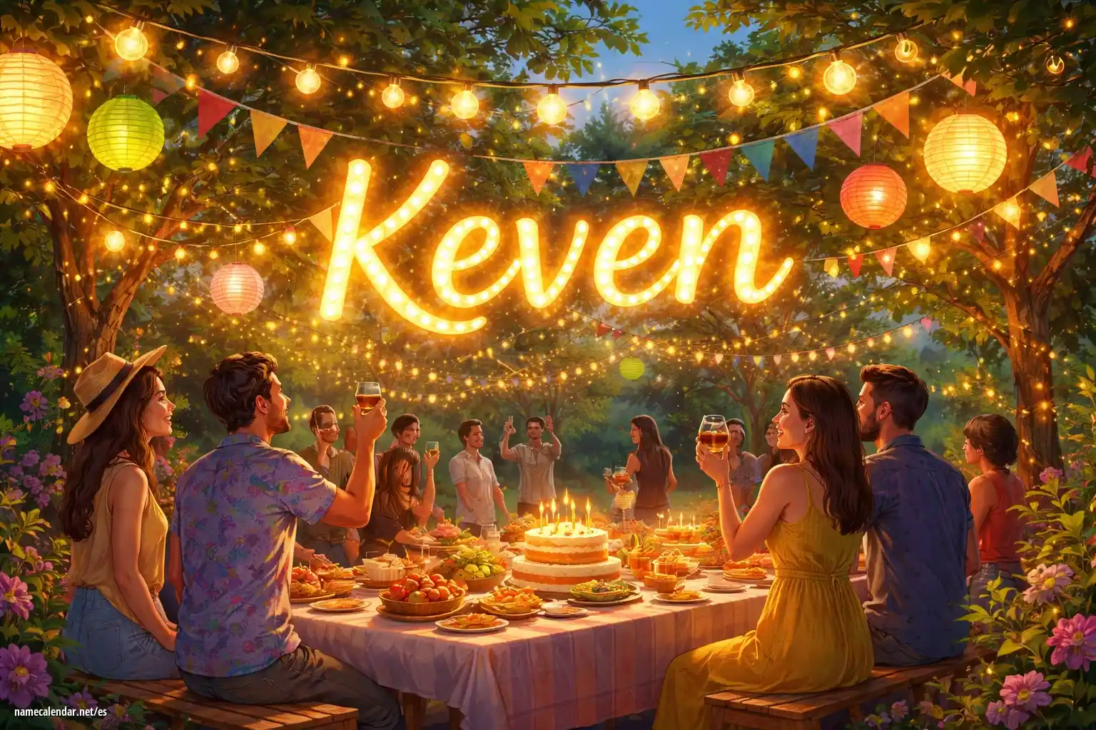 Celebración del onomástico y del nombre - Keven