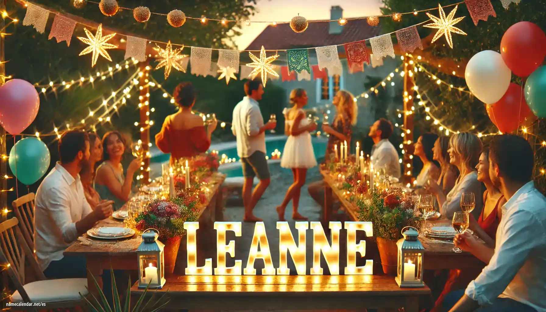 Celebración del onomástico y del nombre - Leanne