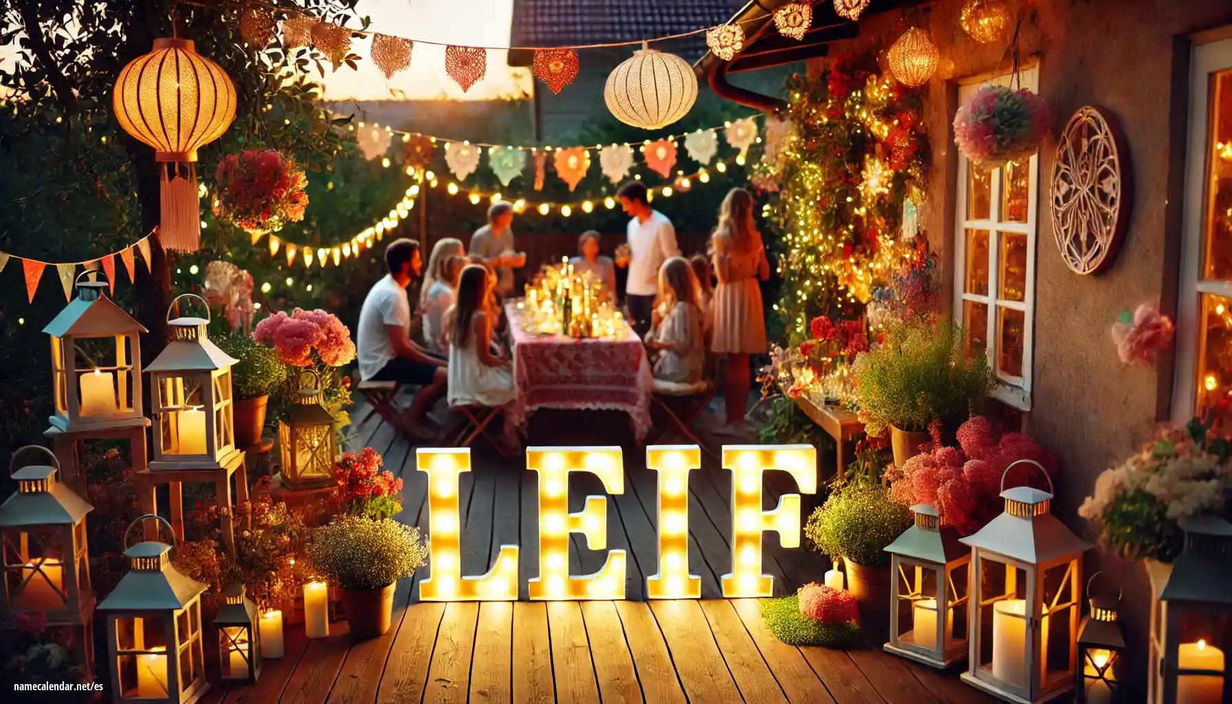 Celebración del onomástico y del nombre - Leif