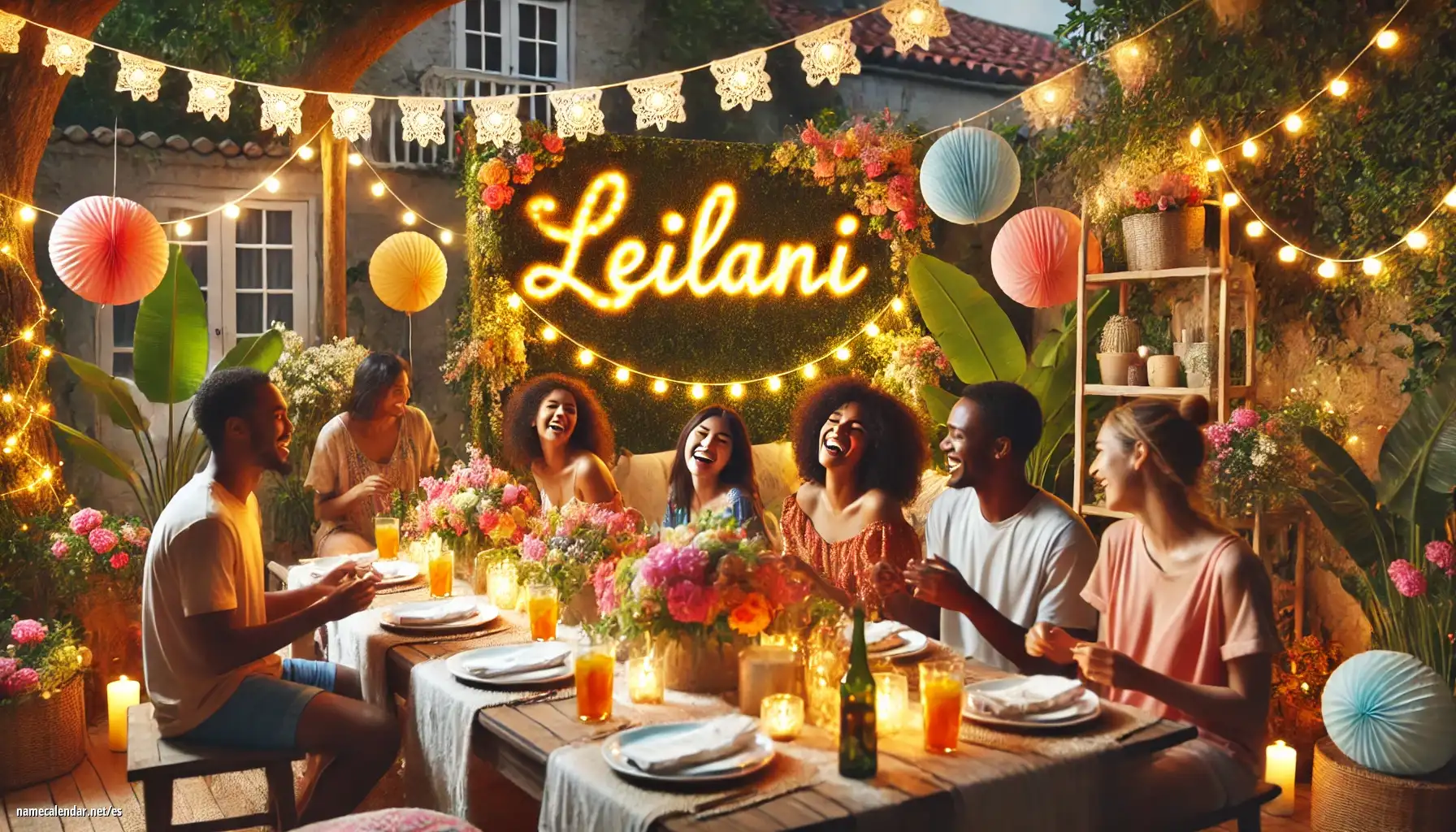 Celebración del onomástico y del nombre - Leilani