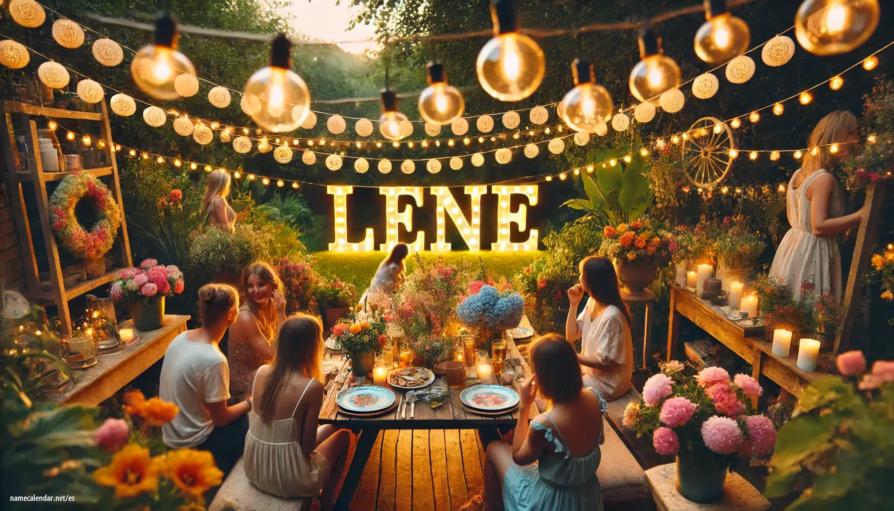 Celebración del onomástico y del nombre - Lene