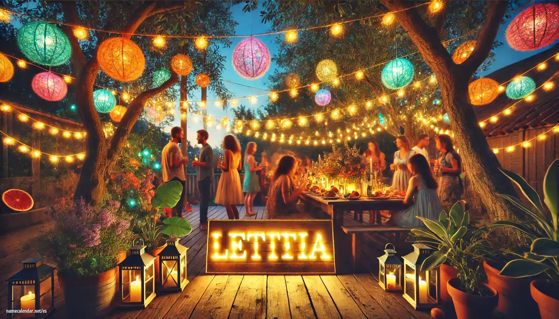 Celebración del onomástico y del nombre - Letitia