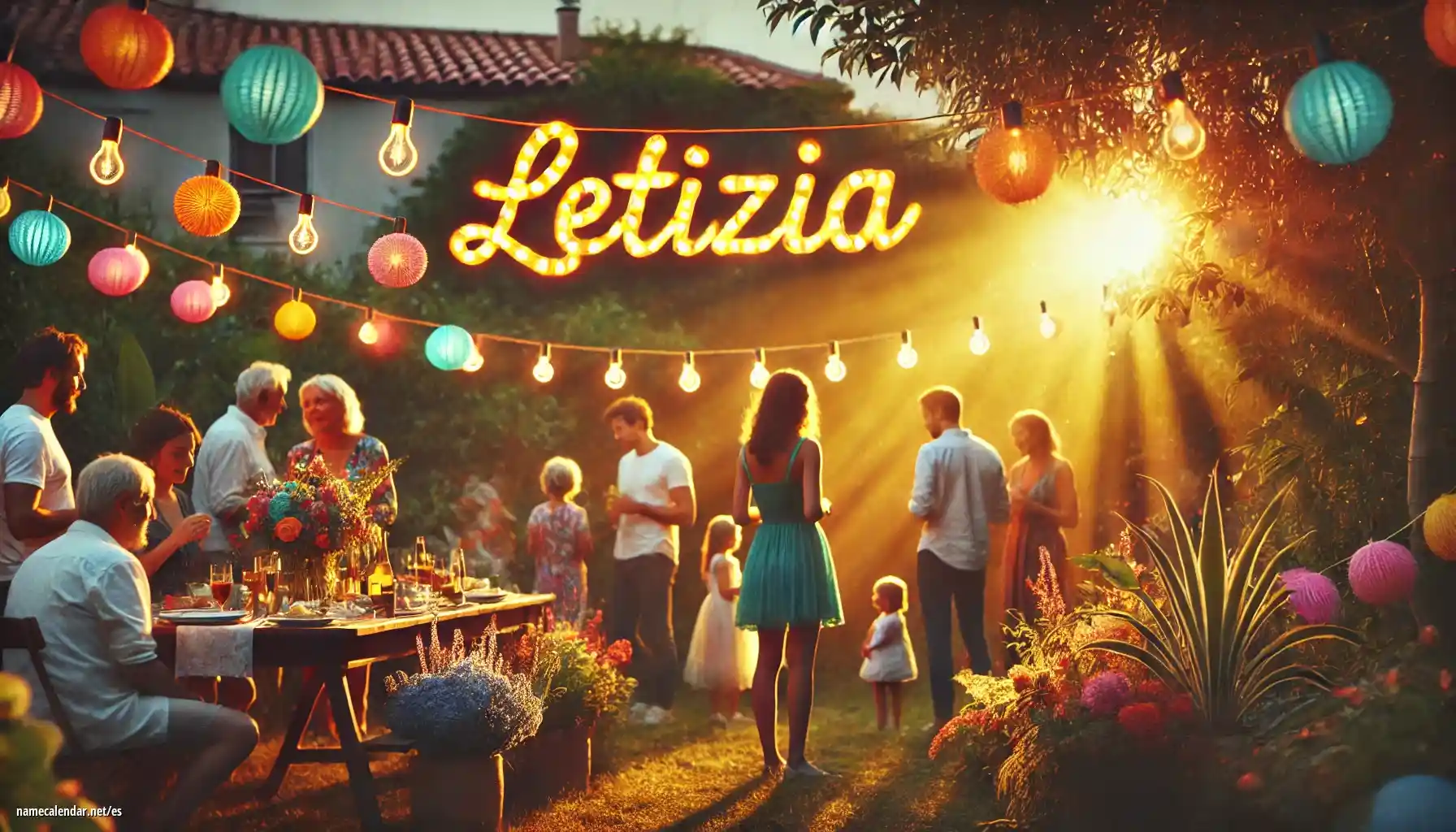 Celebración del onomástico y del nombre - Letizia