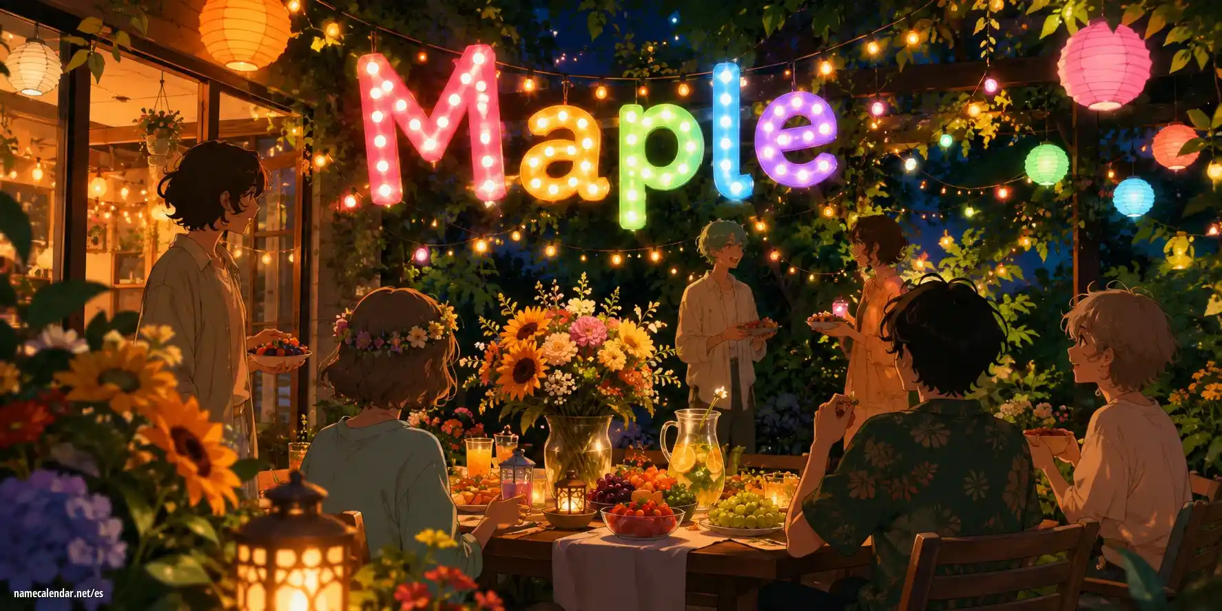 Celebración del onomástico y del nombre - Maple