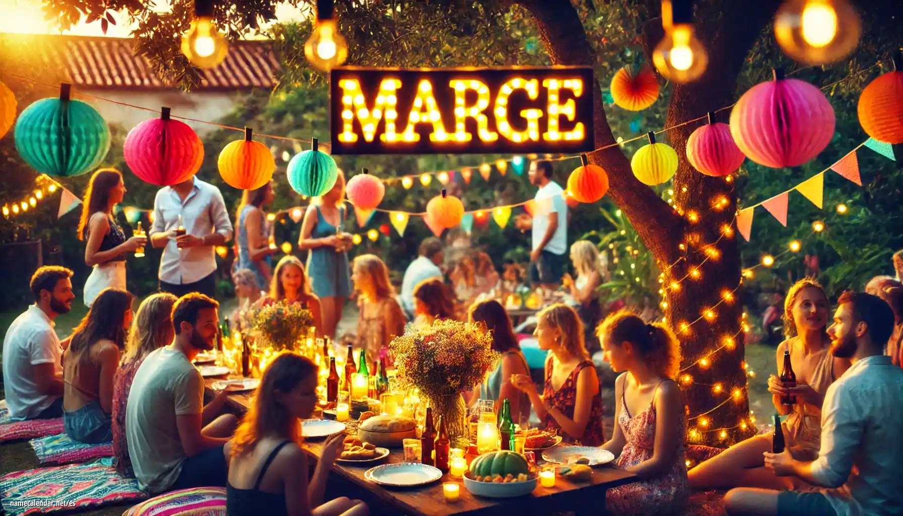 Celebración del onomástico y del nombre - Marge