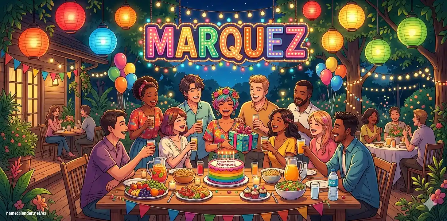 Celebración del onomástico y del nombre - Marquez