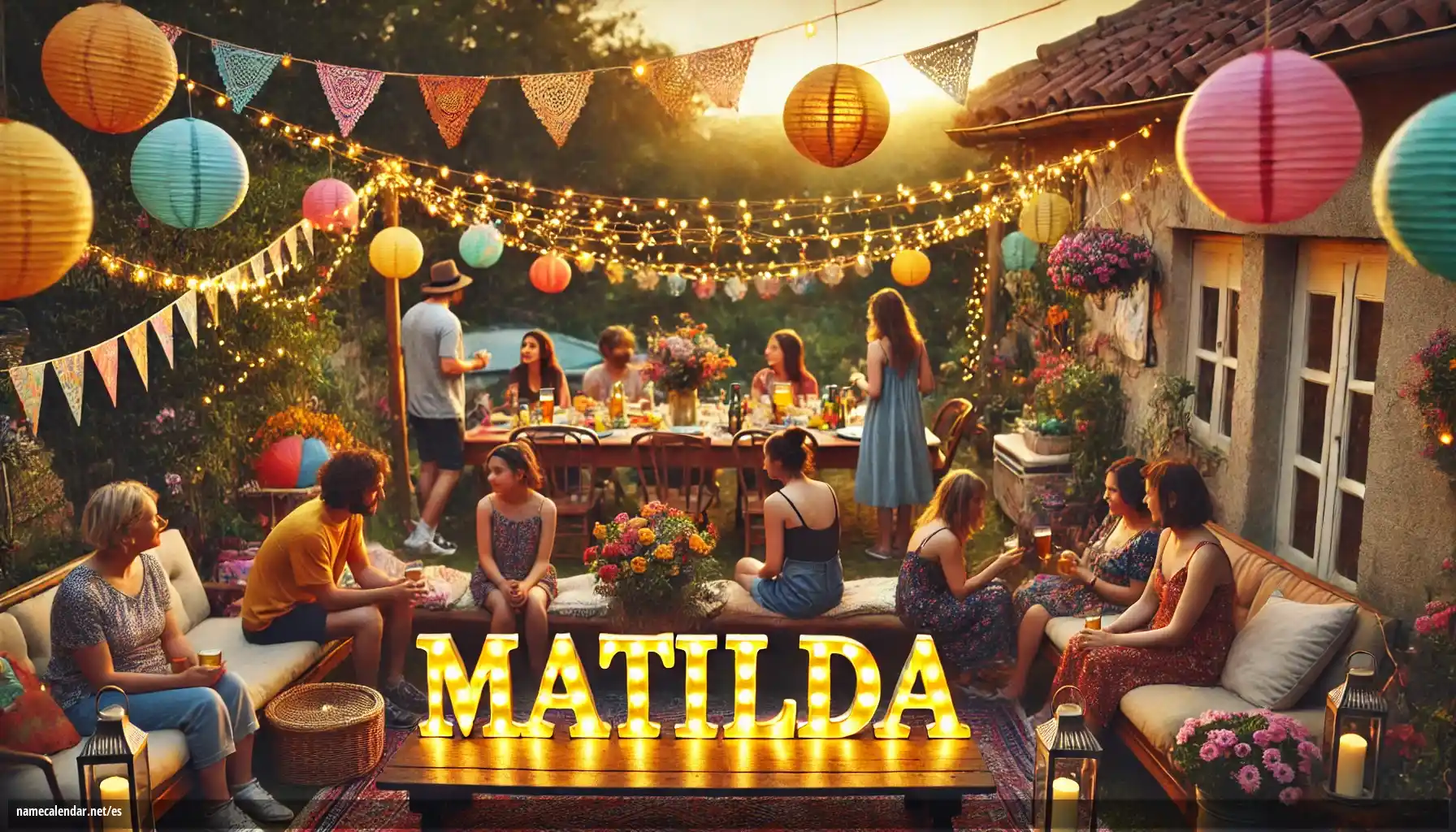 Celebración del onomástico y del nombre - Matilda
