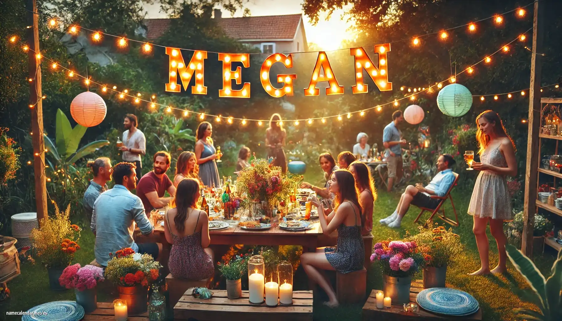 Celebración del onomástico y del nombre - Megan