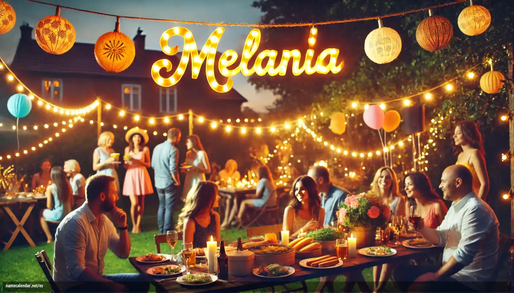 Celebración del onomástico y del nombre - Melánia