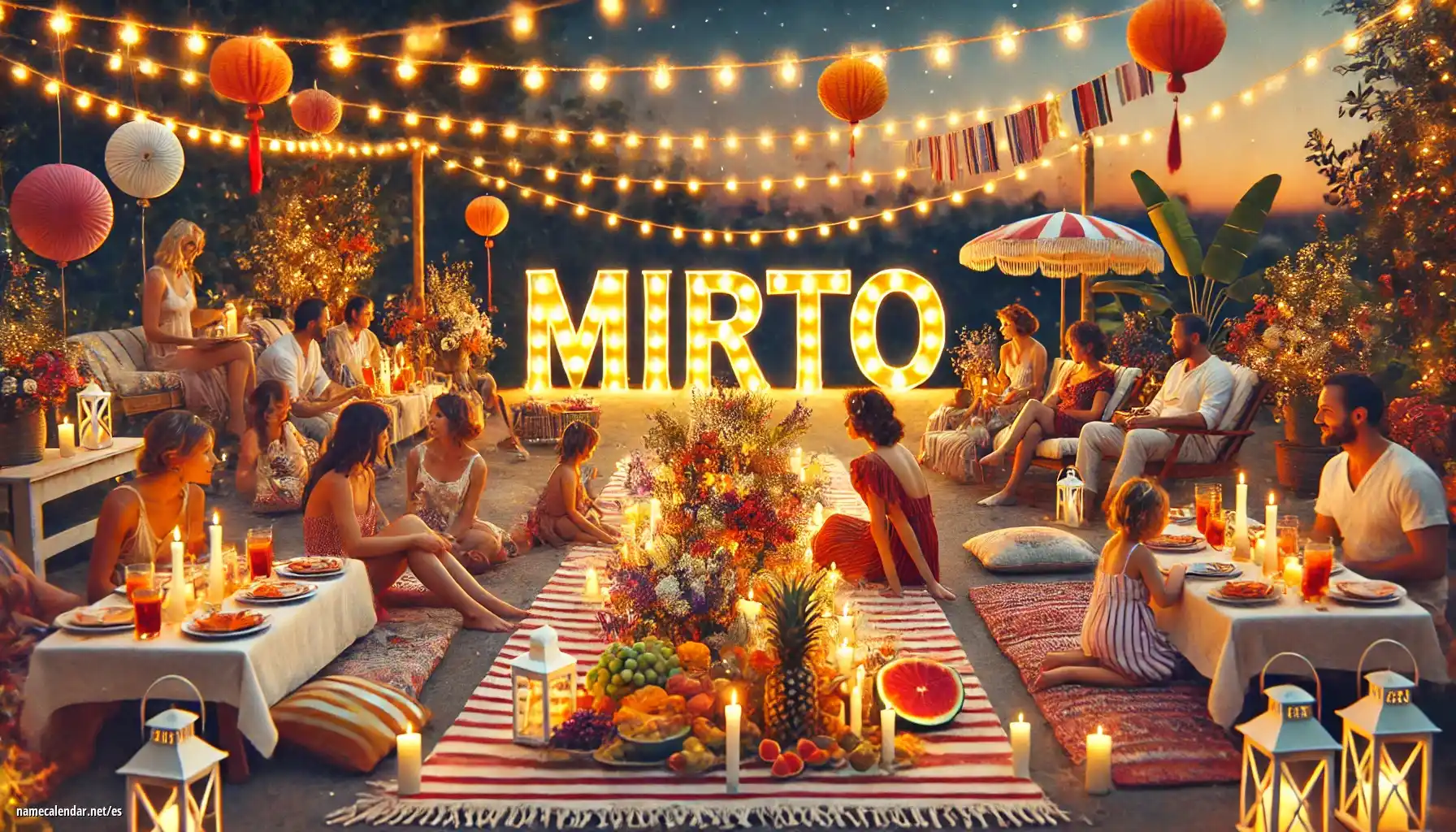 Celebración del onomástico y del nombre - Mirto