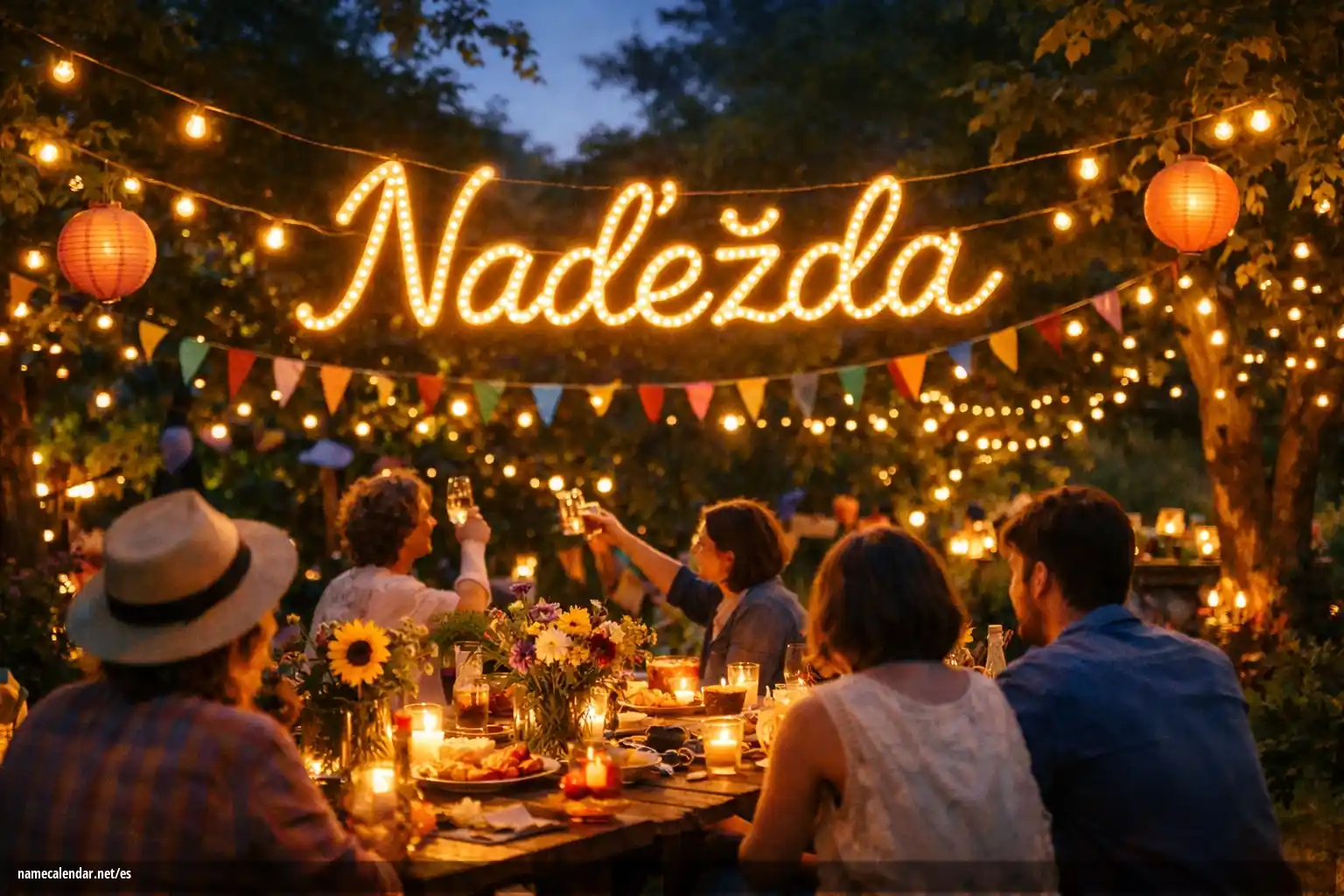 Celebración del onomástico y del nombre - Naďežda