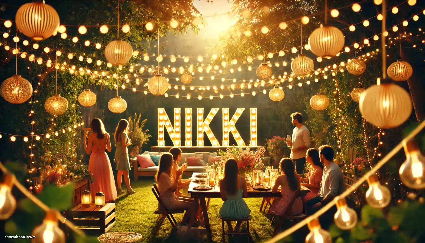 Celebración del onomástico y del nombre - Nikki