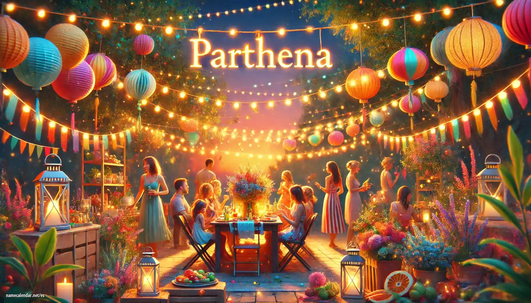 Celebración del onomástico y del nombre - Parthena