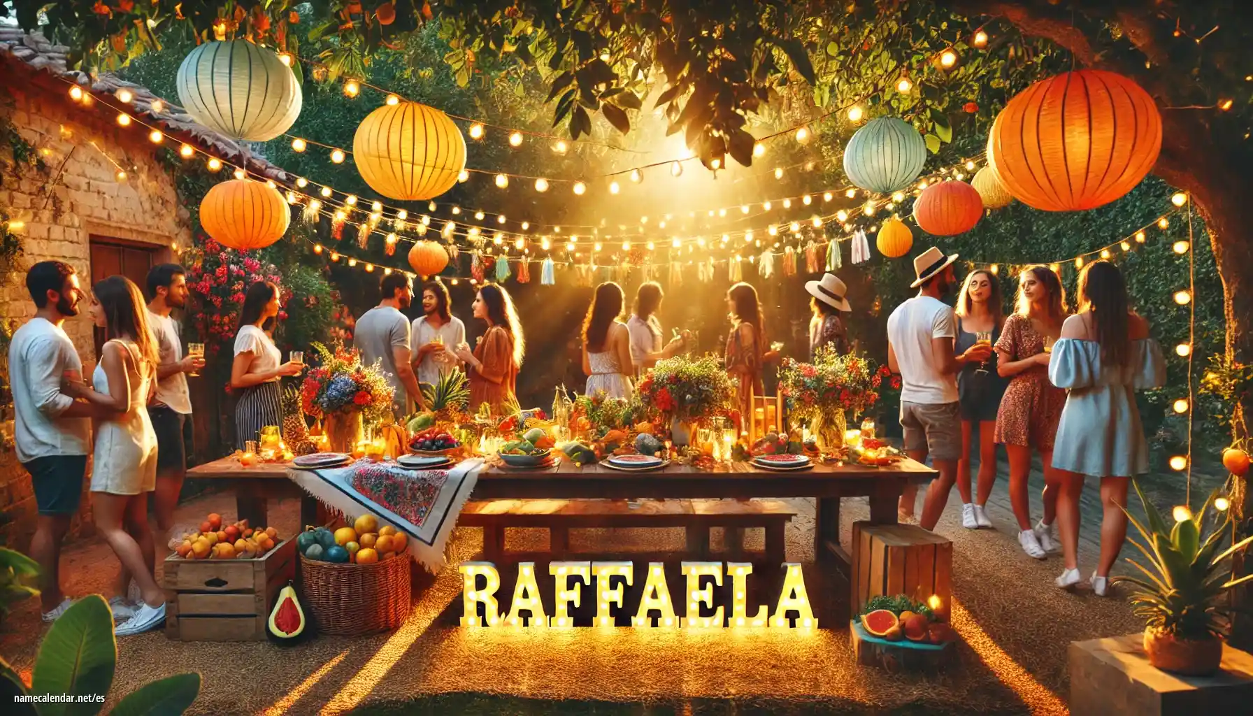 Celebración del onomástico y del nombre - Raffaela