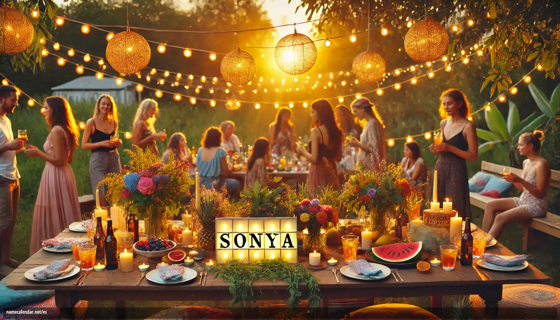 Celebración del onomástico y del nombre - Sonya