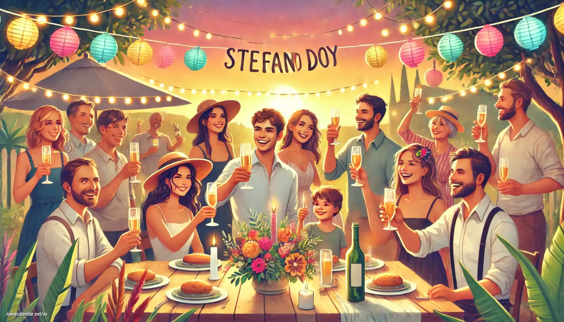 Celebración del onomástico y del nombre - Stefano