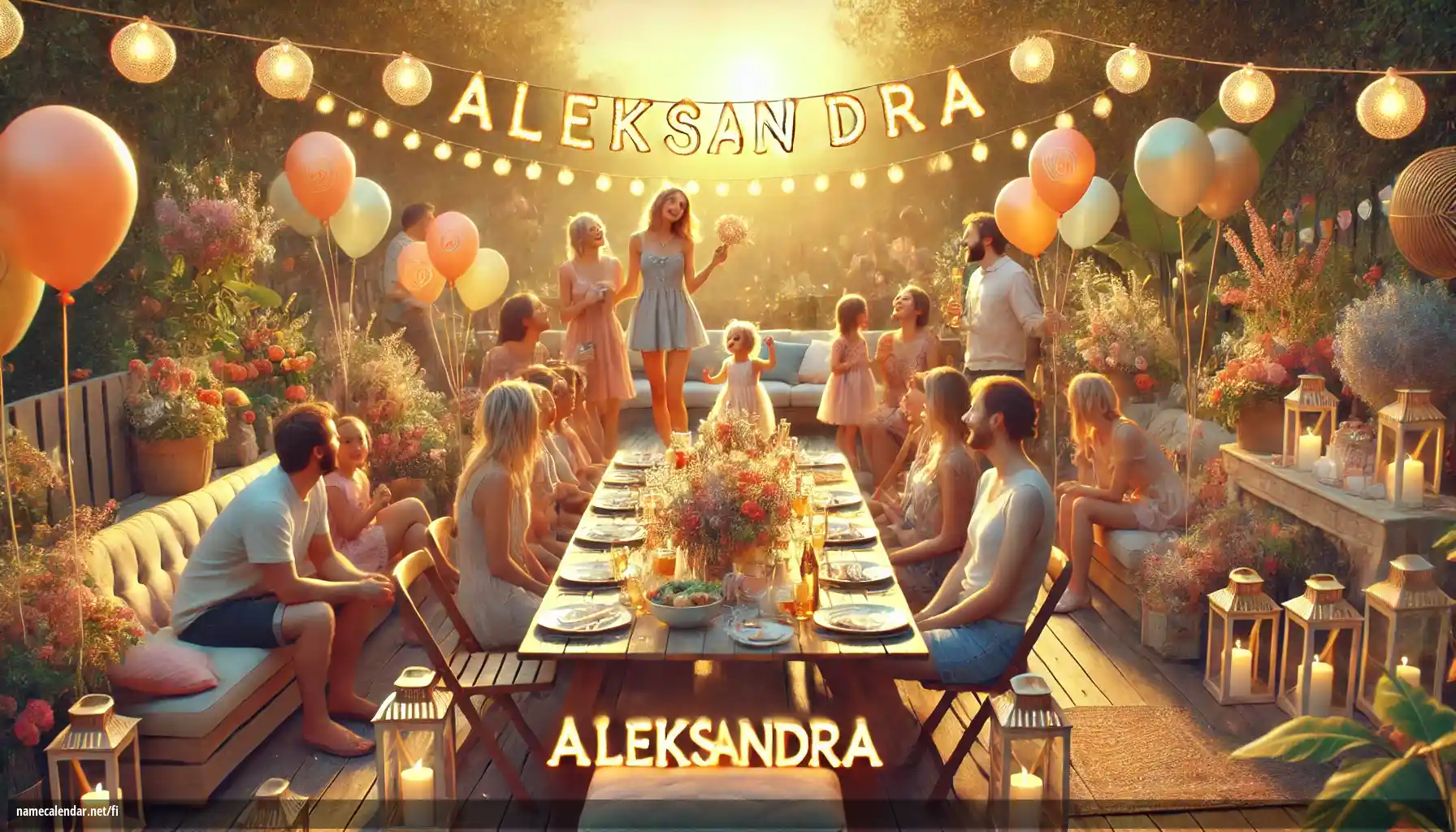 Nimipäivän ja nimen juhliminen - Aleksandra