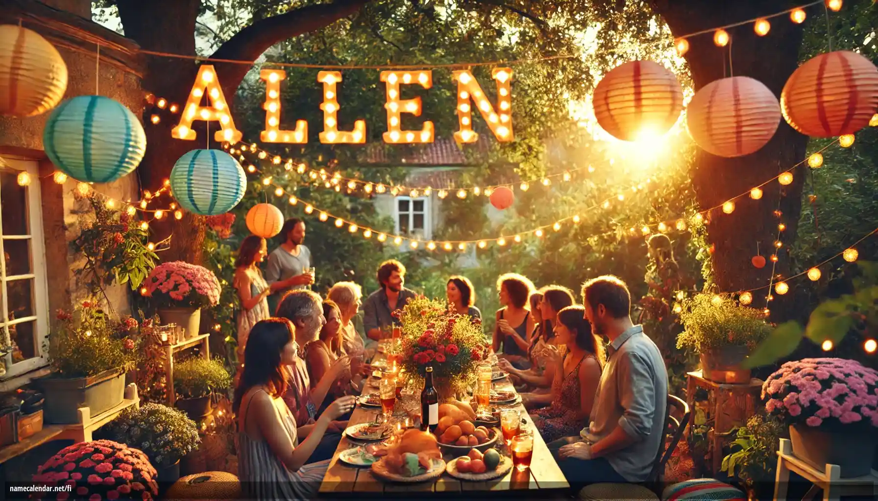 Nimipäivän ja nimen juhliminen - Allen