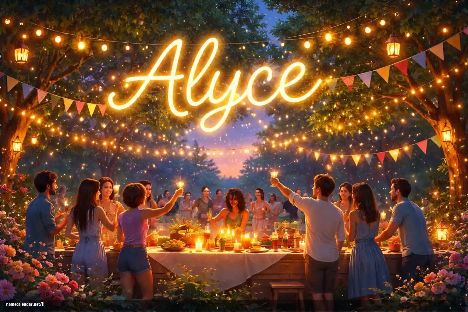 Nimipäivän ja nimen juhliminen - Alyce