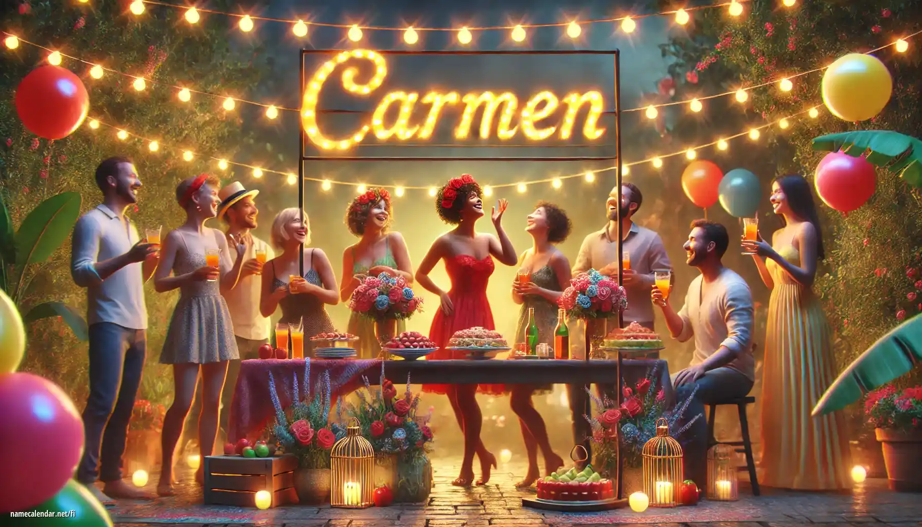 Nimipäivän ja nimen juhliminen - Carmen