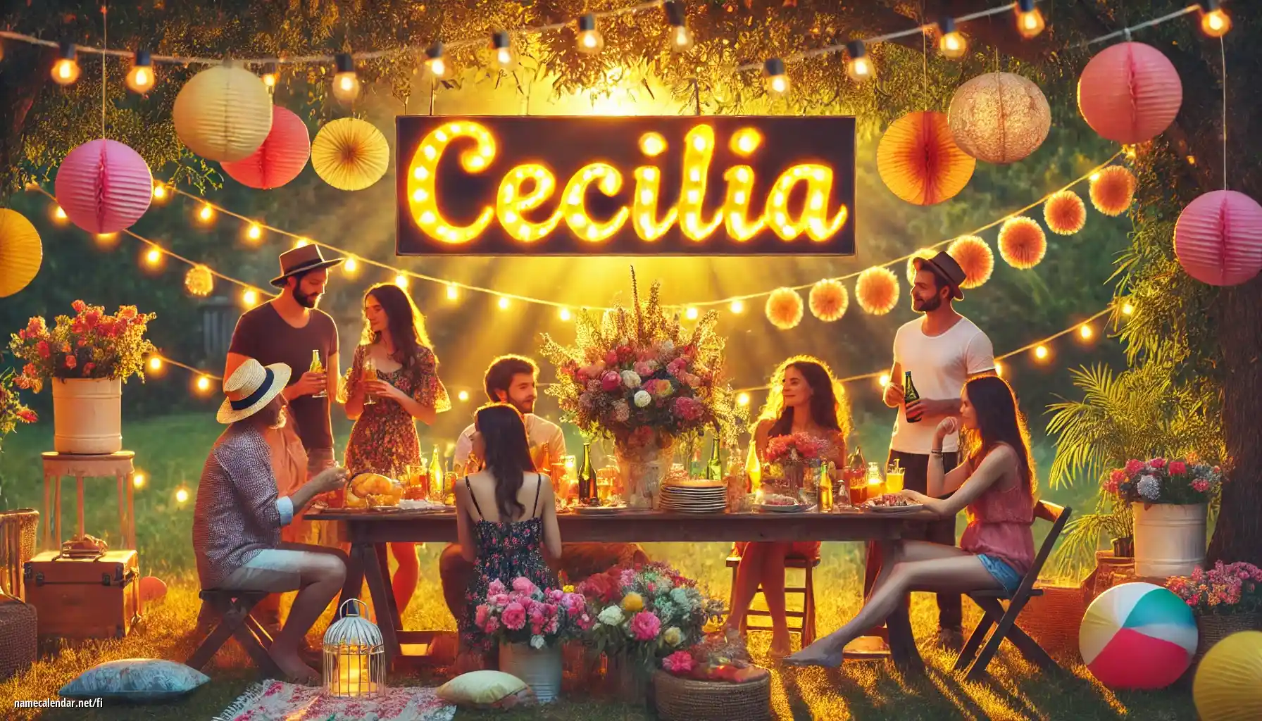 Nimipäivän ja nimen juhliminen - Cecília