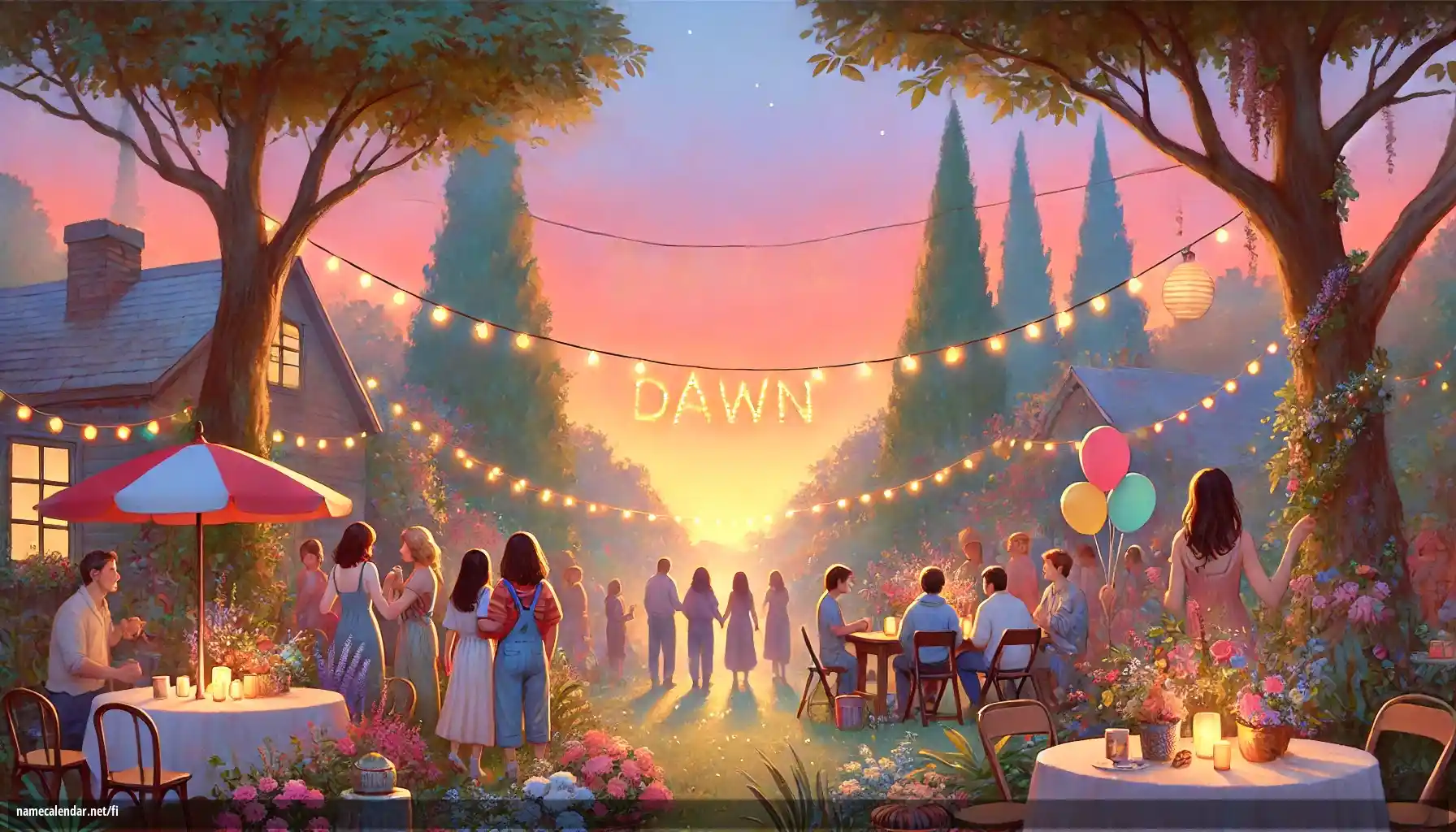 Nimipäivän ja nimen juhliminen - Dawn