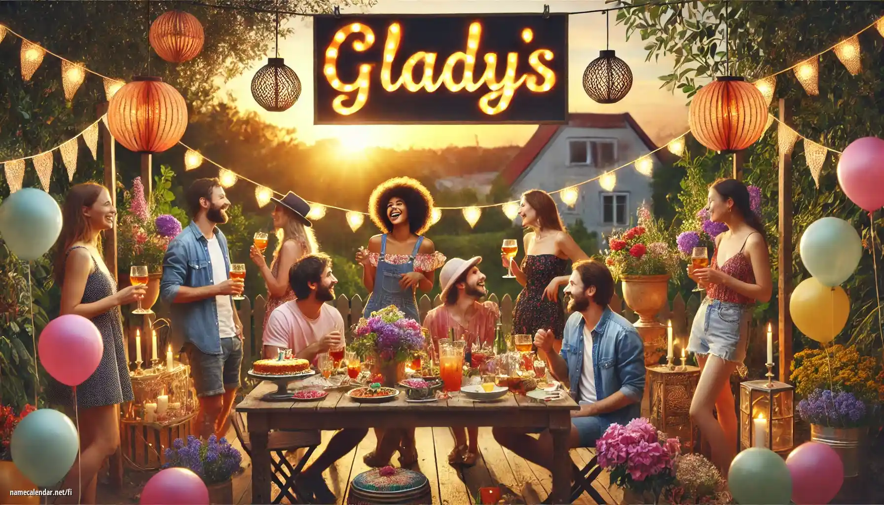 Nimipäivän ja nimen juhliminen - Gladys