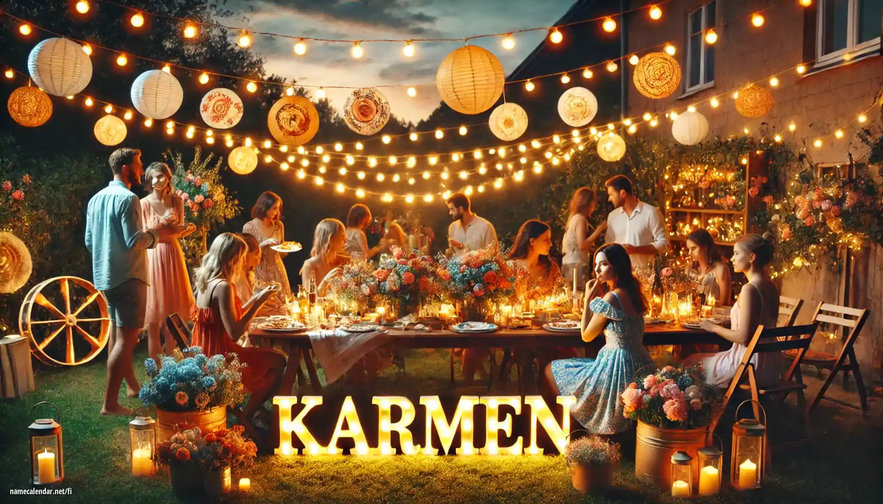 Nimipäivän ja nimen juhliminen - Karmen