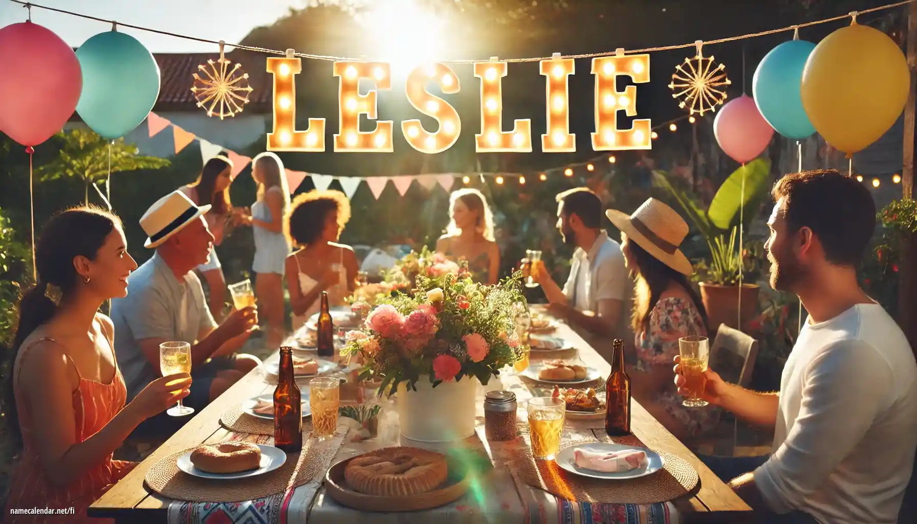 Nimipäivän ja nimen juhliminen - Leslie