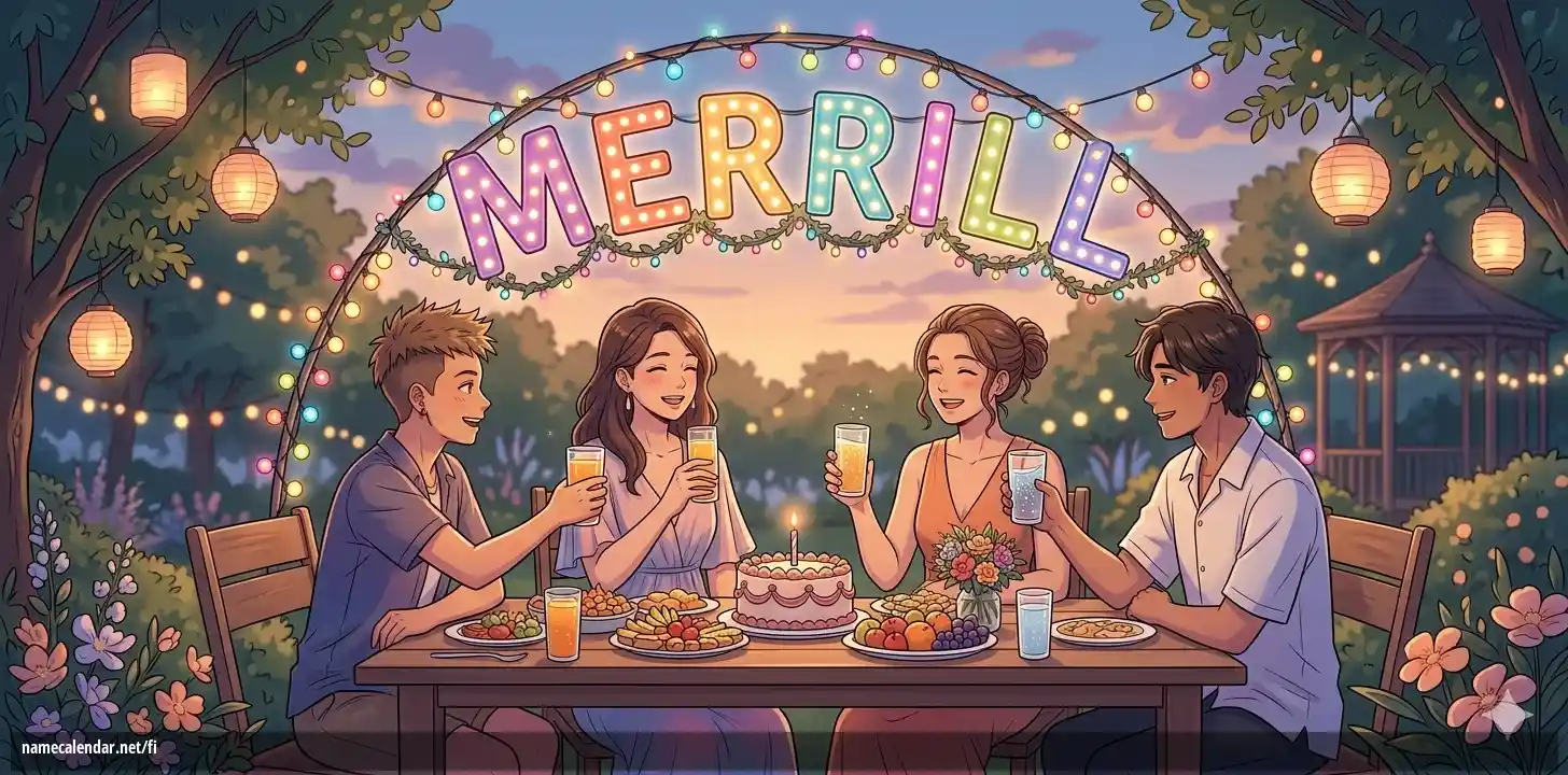Nimipäivän ja nimen juhliminen - Merrill