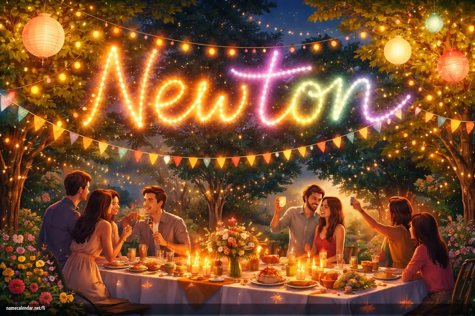 Nimipäivän ja nimen juhliminen - Newton