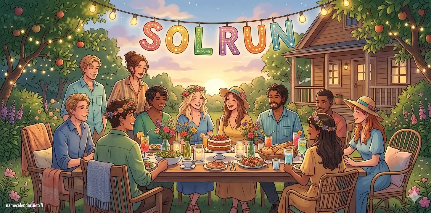 Nimipäivän ja nimen juhliminen - Solrun