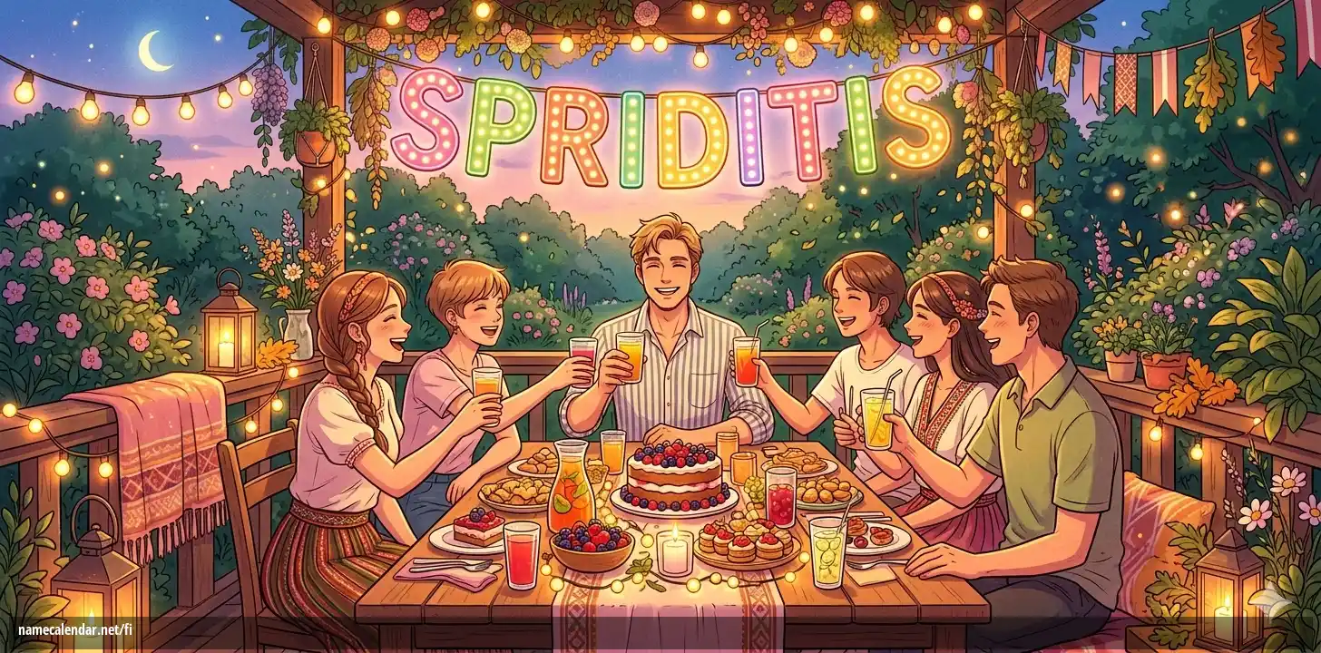 Nimipäivän ja nimen juhliminen - Spriditis