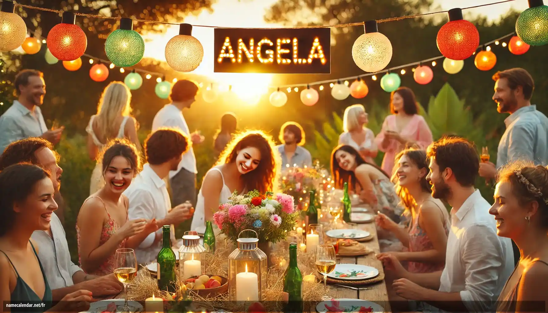 Célébration du jour du nom et du nom - Ángela