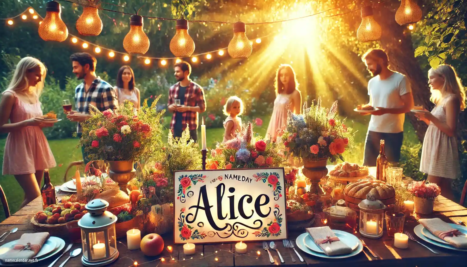 Célébration du jour du nom et du nom - Alice